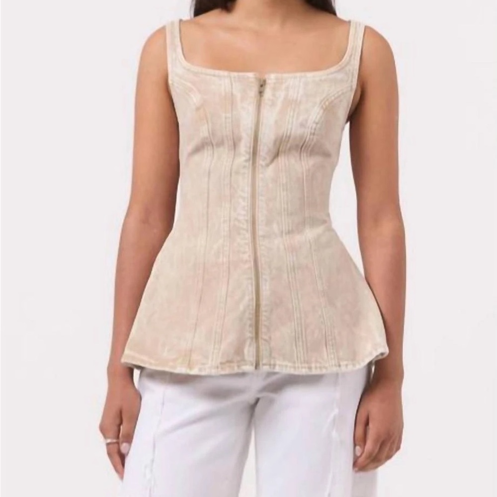 DALA Cocoon Corset Bustier zip top color Drought Size 24 NWT